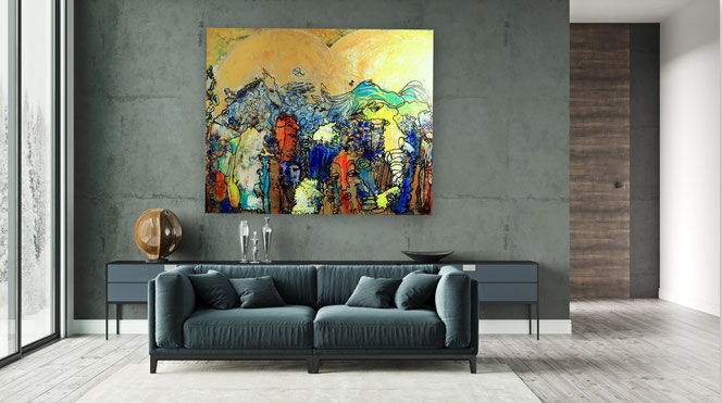 Kunst Gemälde, Kunst kaufen, Gemälde kaufen, Bilder kaufen, Abstrakte Kunst, Abstrakte Malerei, Gemälde Acryl, Bilder Acryl, große bunte Wohnzimmerbilder,
