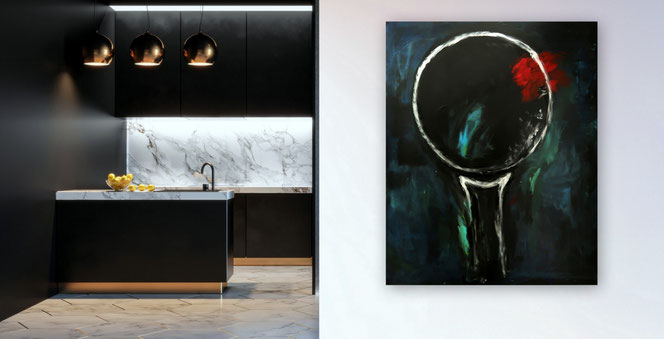 Große bunte Bilder, große Bilder Acryl, große bunte Wohnzimmerbilder, Bilder gespachtelt, Bilder großformatig, Kunst Bilder, zeitgenössische Malerei,