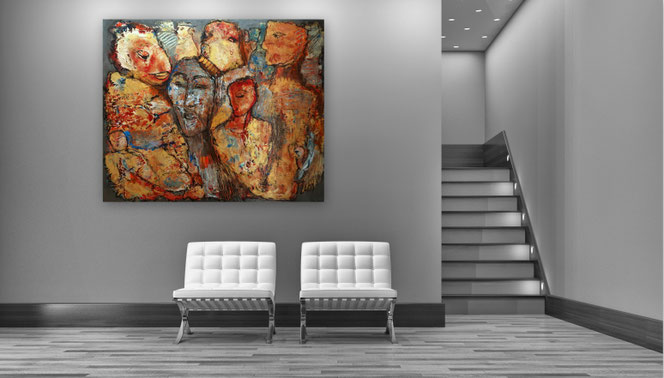 Kunst Gemälde, Kunst kaufen, Gemälde kaufen, Bilder kaufen, Abstrakte Kunst, Abstrakte Malerei, Gemälde Acryl, Bilder Acryl, große bunte Wohnzimmerbilder,