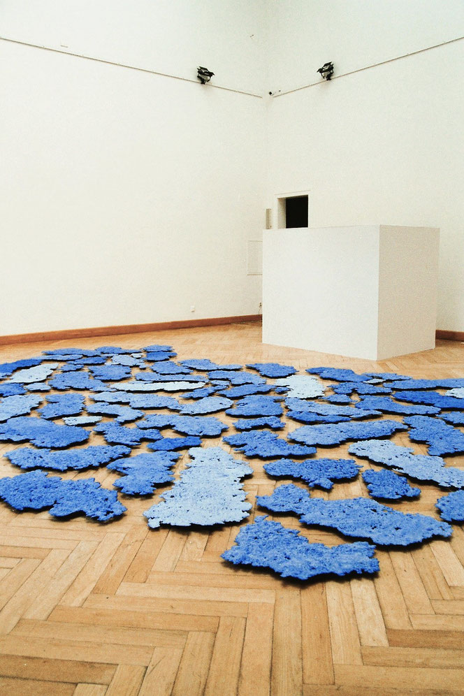 FLOOD. 2005, series of paper objects, paper casts, pigment