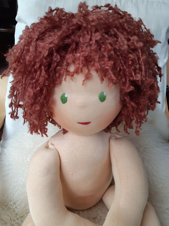 Therapiepuppe für die Kinderphysiotherapie nach z.B. Vojta oder Bobath, Demopuppe, Schulungspuppe, Übungspuppe, weiche bewegliche Therapiepuppe mit anbeugbaren Gliedern, handgemachte Stoffpuppe kaufen, Waldorfart, flexible lebensgroße Babypuppe