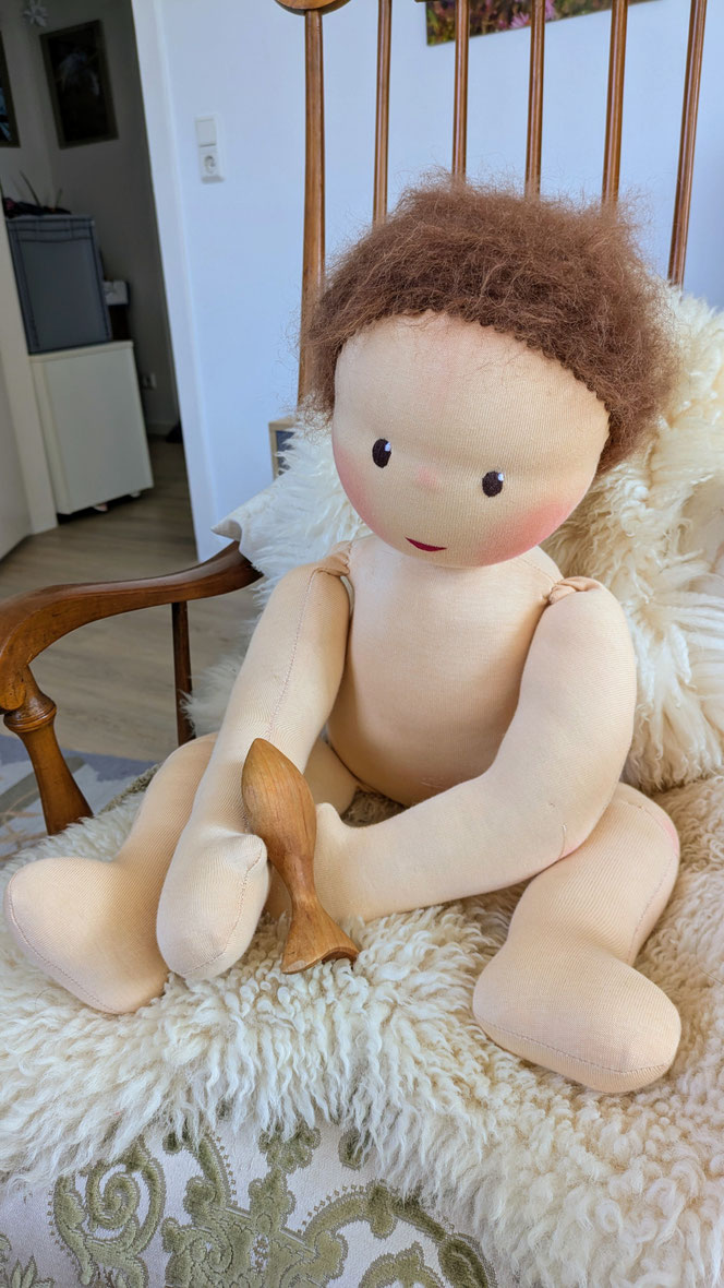 Bobathpuppe, Demopuppe, Therapiepuppe, Vojtapuppe, Waldorfart, handgemachte Stoffpuppe kaufen, Berta Bobath, individuelle Wunschpuppe, weiche bewegliche Babypuppe mit anbeugbaren Gliedern, Palliativpflege Hilfsmittel