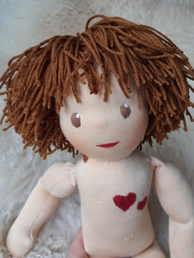 Therapiepuppe für die Kinderphysiotherapie nach z.B. Vojta oder Bobath, Demopuppe, Schulungspuppe, Übungspuppe, weiche bewegliche Therapiepuppe mit anbeugbaren Gliedern, handgemachte Stoffpuppe kaufen, Waldorfart, Kinderosteopathie, Heilungspuppe, Reflex