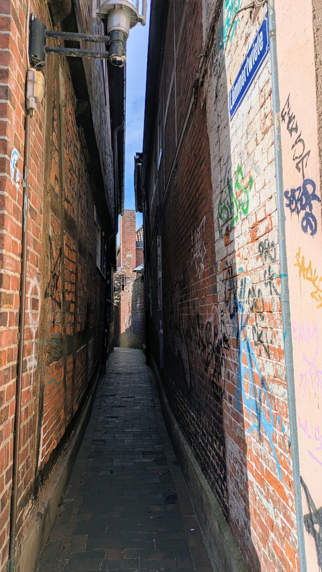 Lämmertwiete, Stade, engste Gasse, schmalste Gasse