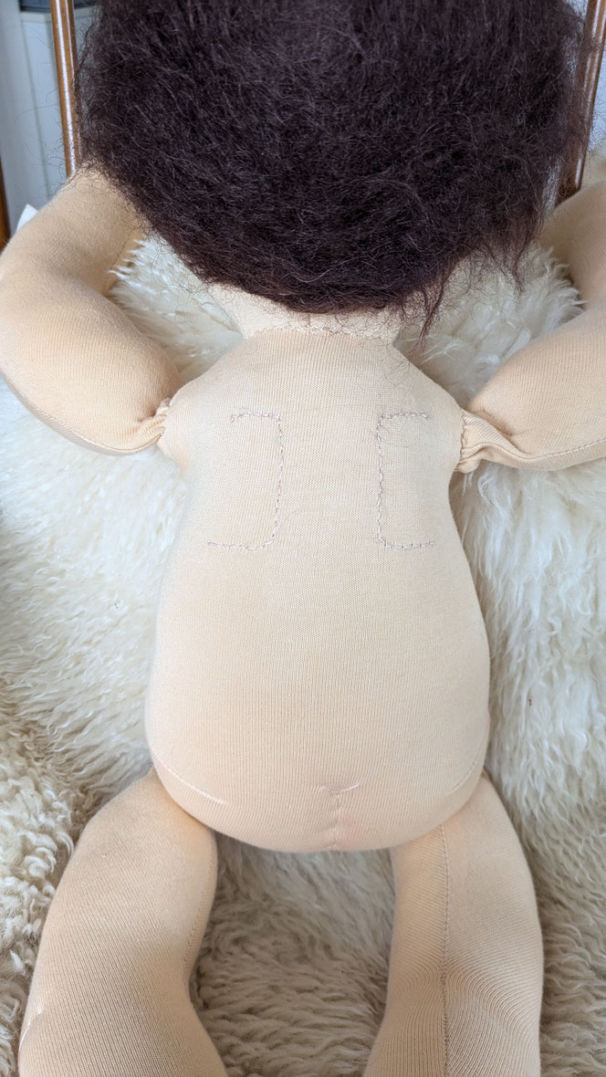 Therapiepuppe für die Kinderphysiotherapie nach z.B. Vojta oder Bobath, Demopuppe, Schulungspuppe, Übungspuppe, weiche bewegliche Therapiepuppe mit anbeugbaren Gliedern, handgemachte Stoffpuppe kaufen, Waldorfart, flexible lebensgroße Babypuppe