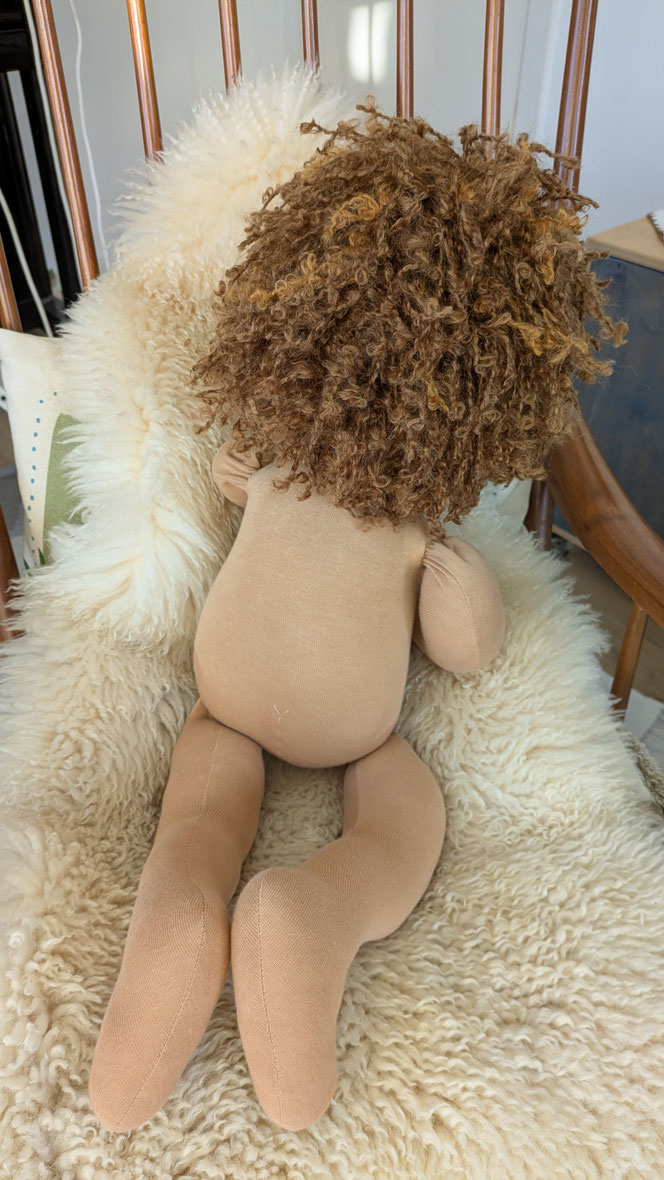 Therapiepuppe für die Kinderphysiotherapie nach z.B. Vojta oder Bobath oder für dreidimensionale Fußtherapien, Übungspuppe, weiche bewegliche Therapiepuppe mit anbeugbaren Gliedern, handgemachte Stoffpuppe kaufen, Waldorfart, Demopuppe, Schulungspuppe