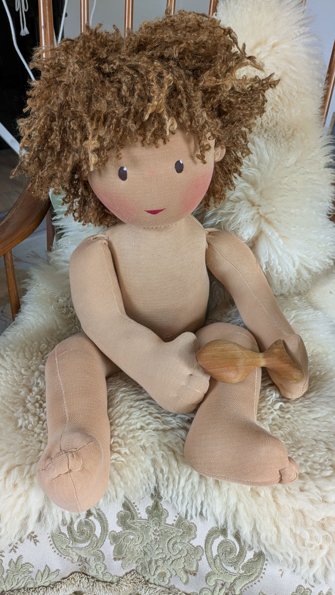 Therapiepuppe für die Kinderphysiotherapie nach z.B. Vojta oder Bobath, Demopuppe, Schulungspuppe, Übungspuppe, weiche bewegliche Therapiepuppe mit anbeugbaren Gliedern, handgemachte Stoffpuppe kaufen, Waldorfart, flexible lebensgroße Babypuppe