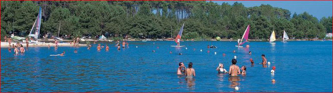 plage biscarrosse lac dans les landes