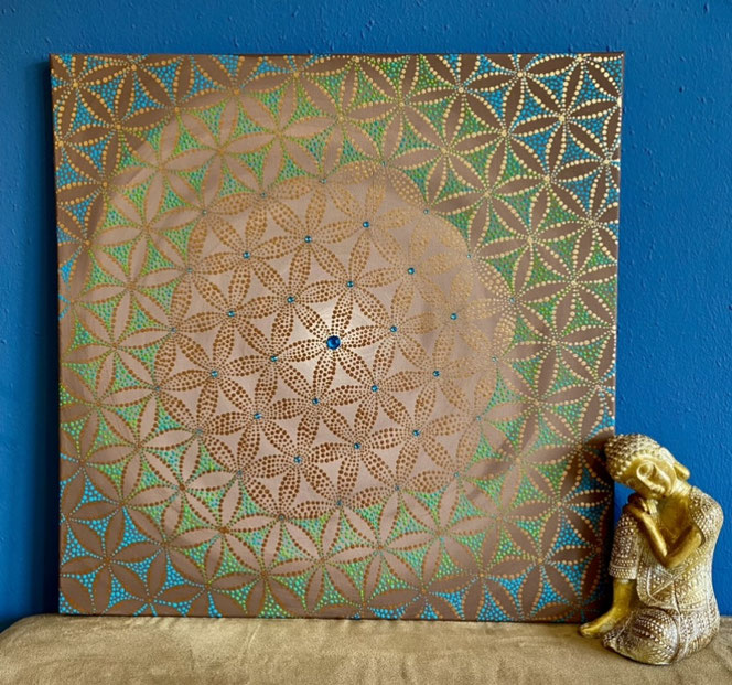 "Blume des Lebens", Bildgröße 50 x 50 cm