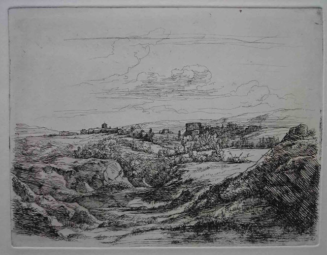 Charmier, Paysage au château, 1847.