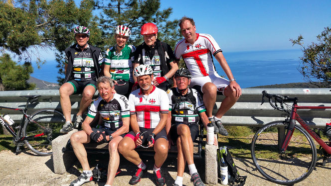 Königsetappe: Done! Jürgen, Anja, Klaus, Klaus, Jörg, Fred und Rudi