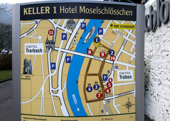 4 Weinkeller, 7 weitere Veranstaltungsorte über beide Stadtteile verteilt