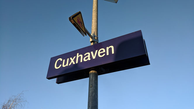  Bahnhofsschild Cuxhaven