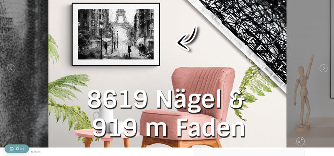 Man sieht eine Homepage eines Nagelbild-Anbieters mit großen weißen Buchstaben unten mittig.