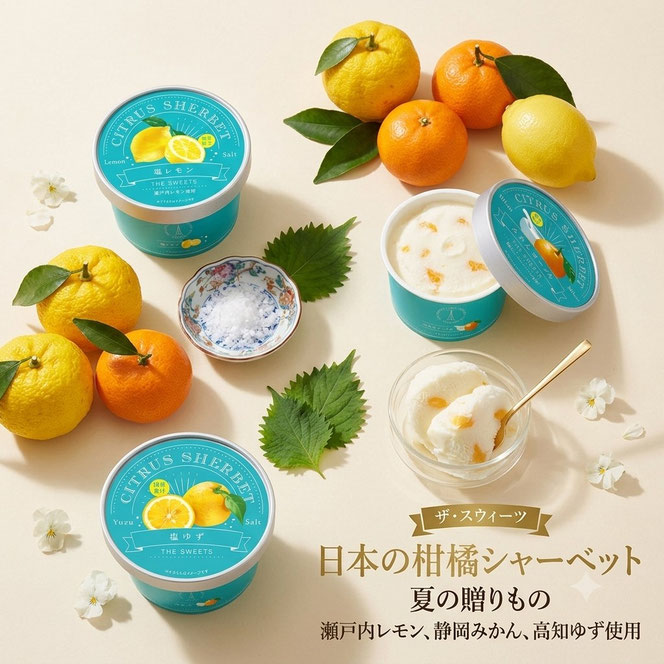 日本の柑橘シャーベット