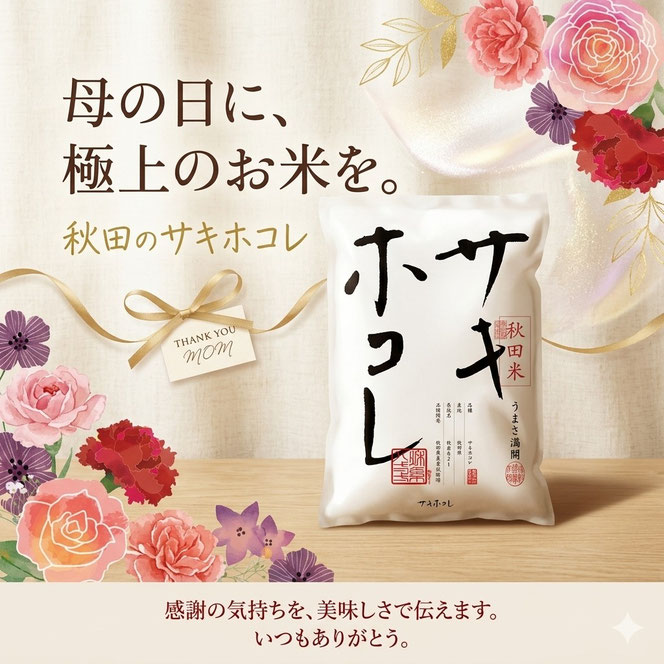 秋田が誇るプレミアム米 サキホコレ