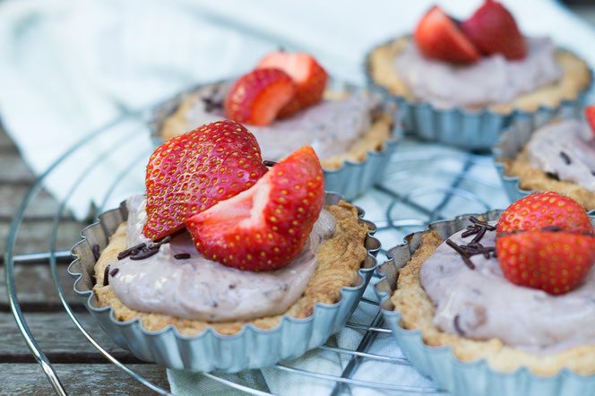 Schokoladen-Erdbeer-Tartlettes