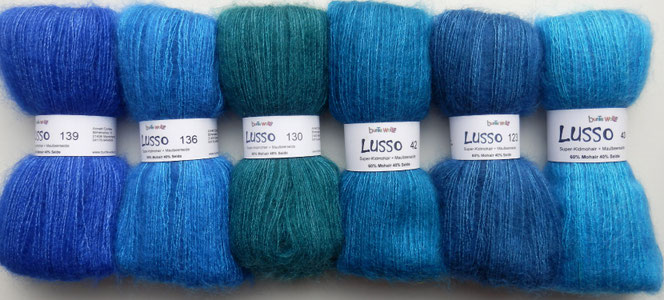 Lusso Sensai Seide Mohair Wolle handgefärbt