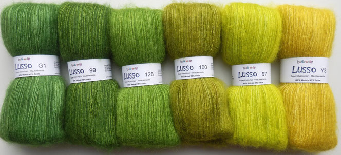 Lusso Sensai Seide Mohair Wolle handgefärbt