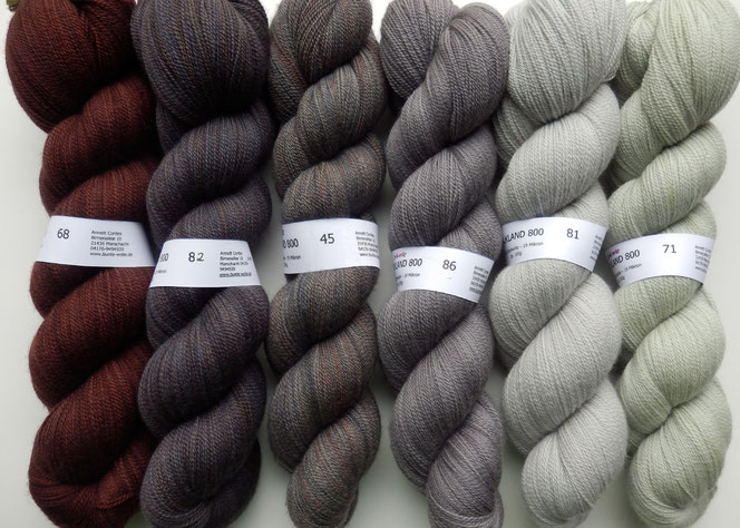 Falkland 800 Merinowolle Merino handgefärbt 