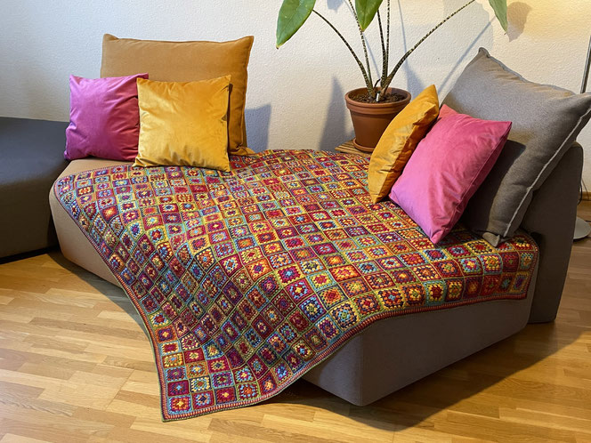  bunte wolle Merino + Seide handgefärbt