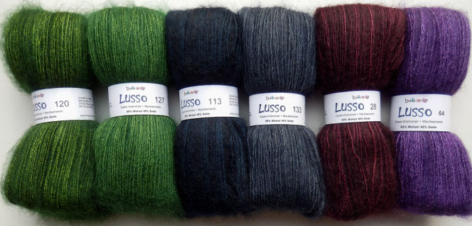 Lusso Sensai Seide Mohair Wolle handgefärbt