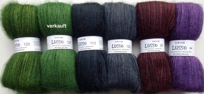 Lusso Sensai Seide Mohair Wolle handgefärbt