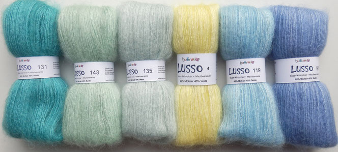 Lusso Sensai Seide Mohair Wolle handgefärbt