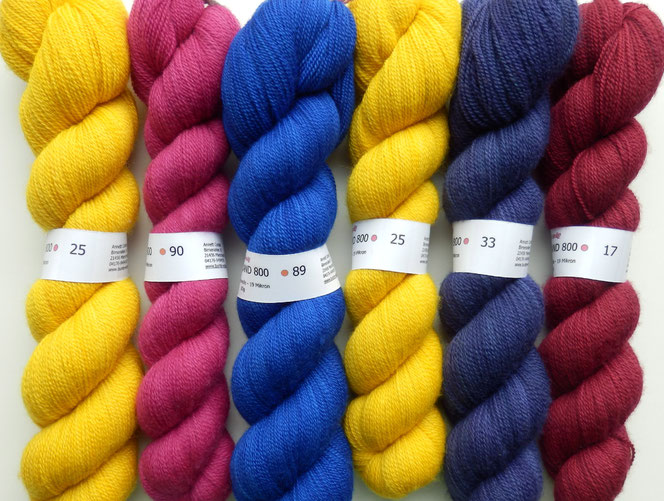 Falkland 800 Merinowolle Merino handgefärbt 