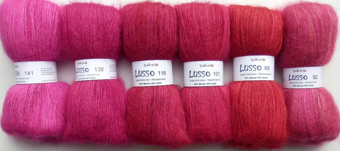 Lusso Sensai Seide Mohair Wolle handgefärbt