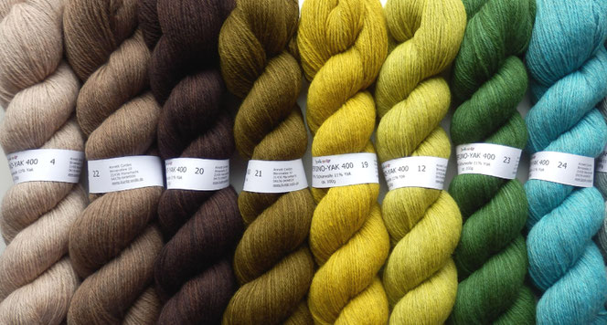 Merino-Yak 400 handgefärbte wolle