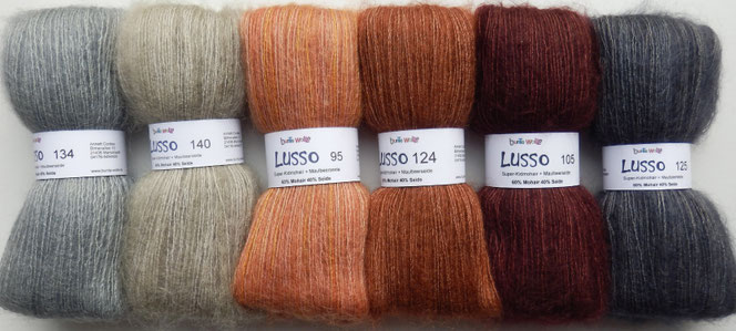 Lusso Sensai Seide Mohair Wolle handgefärbt