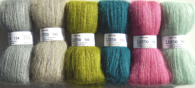 Lusso Sensai Seide Mohair Wolle handgefärbt