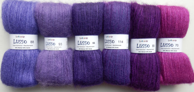 Lusso Sensai Seide Mohair Wolle handgefärbt