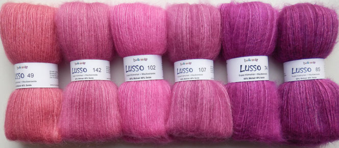 Lusso Sensai Seide Mohair Wolle handgefärbt