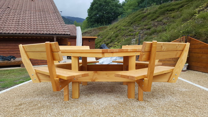 Table 4 bancs Confort 640€ TTC l'ensemble