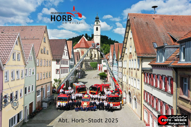 Mannschaftsbild der FF Horb spezialisiert auf Feuerwehrgruppenbilder