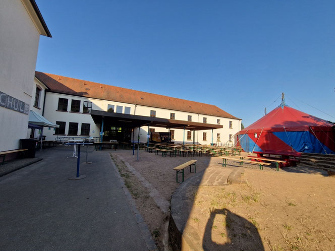 Alles aufgebaut für den großen Tag