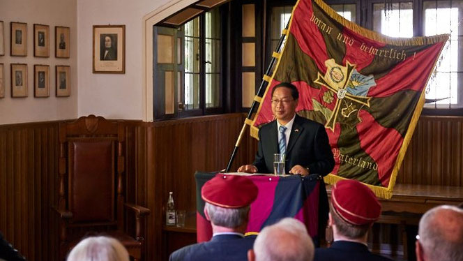 Der Vortrag des chinesischen Botschafters ist einer in einer langen Reihe von Vorträgen zu politischen Themen im Teutonenhaus
