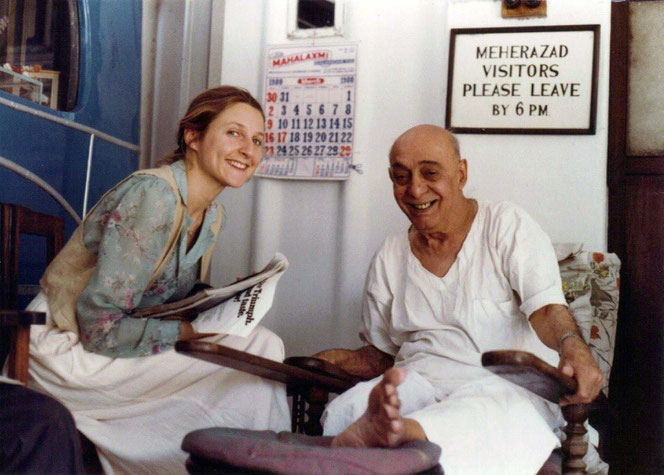 Susan with Pendu Irani at Meherazad, India