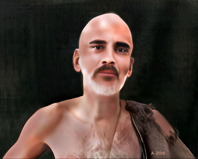 Perfect Master Upasni Maharaj. Image trimmed & rendered by Anthony Zois. BP