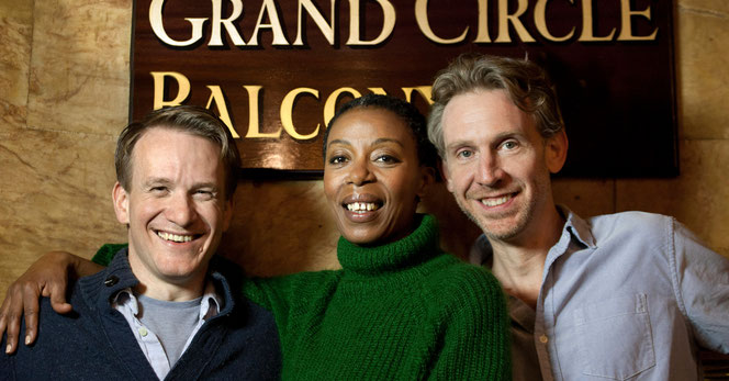 Jamie Parker (Harry Potter), Noma Dumezweni (Hermione Granger) et Paul Thornley (Ron Weasley)