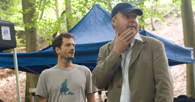 David Heyman et David Yates sur le tournage de "Harry Potter et l'Ordre du Phénix" (2006)