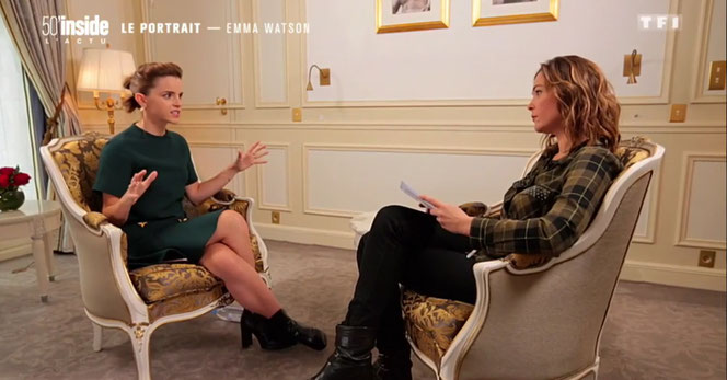 Emma Watson interviewée par Sandrine Quétier ("50 min Inside" du 04/03/2017 - TF1)