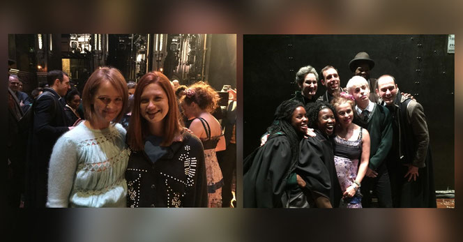 Poppy Miller et Bonnie Wright à gauche, Helena Boham-Carter avec Anthony Boyle à droite