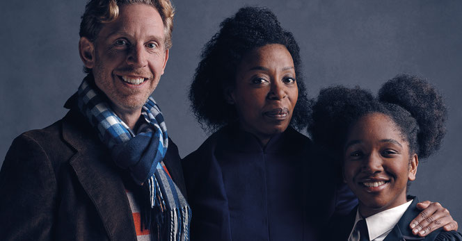 La famille Granger-Weasley avec Paul Thornley, Noma Dumezweni et Cherrelle Skeete