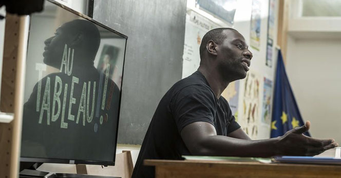 Omar Sy dans l'émisson "Au tableau" dimanche (C8/Xavier Lahache)