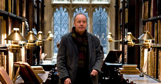 David Yates lors du tournage de "Harry Potter et le Prince de Sang-Mêlé" (2009)