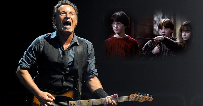 Bruce Springsteen, le 7 juin 2012 à Milan (@ANSA/DANIEL DAL ZENNARO) - Harry Potter à l'école des Sorciers (@WarnerBros)