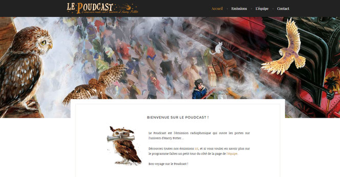 Capture d'écran du site du Poudcast (poudcast.com)